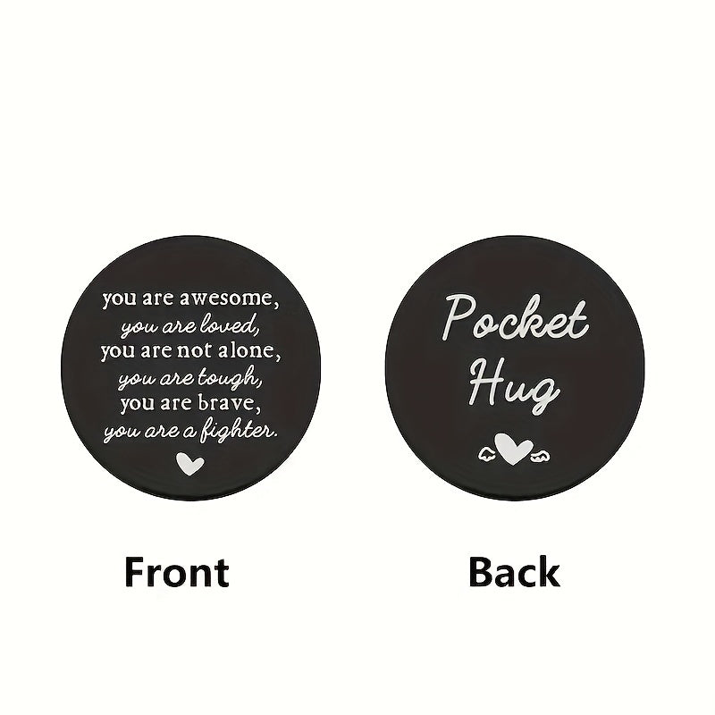 Stainless Steel Pocket Hug Coin Inspirational Gift For Men