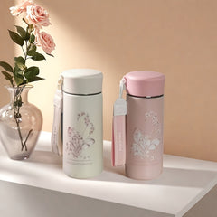 Floral Stainless Steel Insulated Tumbler 350ml Pink