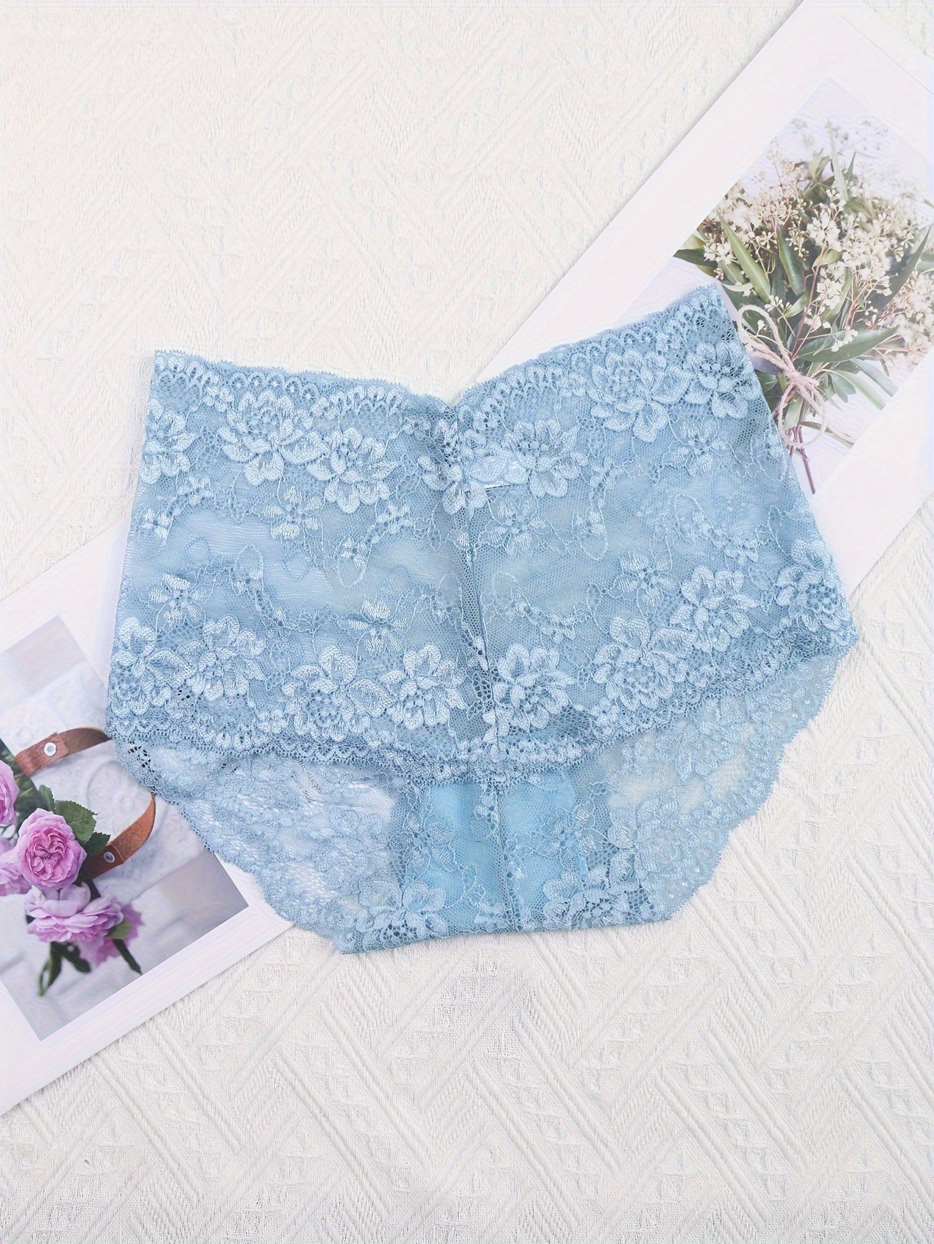 6pcs Floral Lace Briefs Women's Lingerie & Underwear