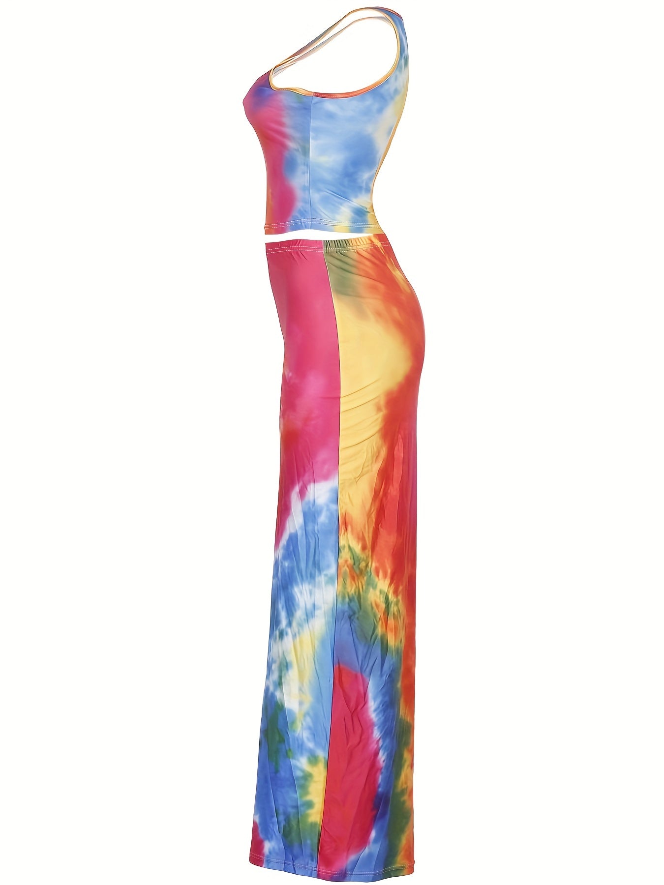  Tie Dye Crop Tank & Maxi Skirt Set