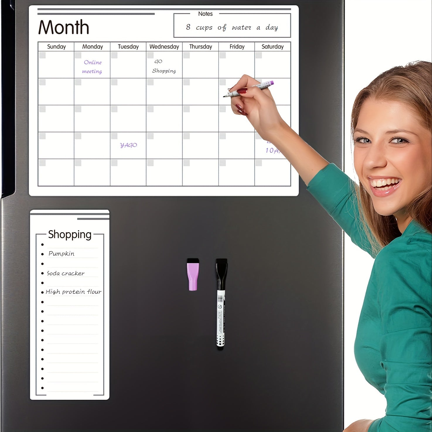 Magnetic Dry Erase Calendar For Fridge Monthly