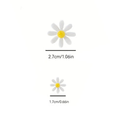 6pcs Daisy Shoe Charms For Clogs Sandals Cute Shoes Decor For Girls Ladies