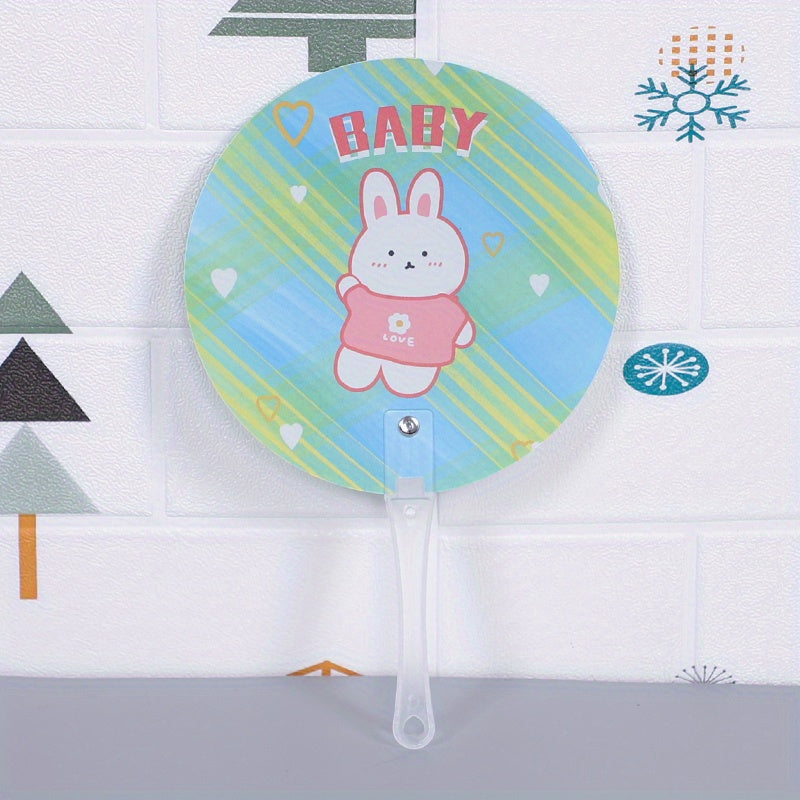 5pcs Cartoon Fan Small Animal Pattern Fan For Kids Girls Women