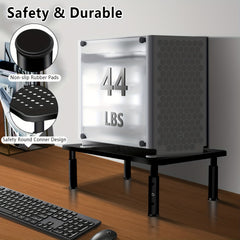 Height Adjustable Monitor Stand for Laptops Desktops PC Displays