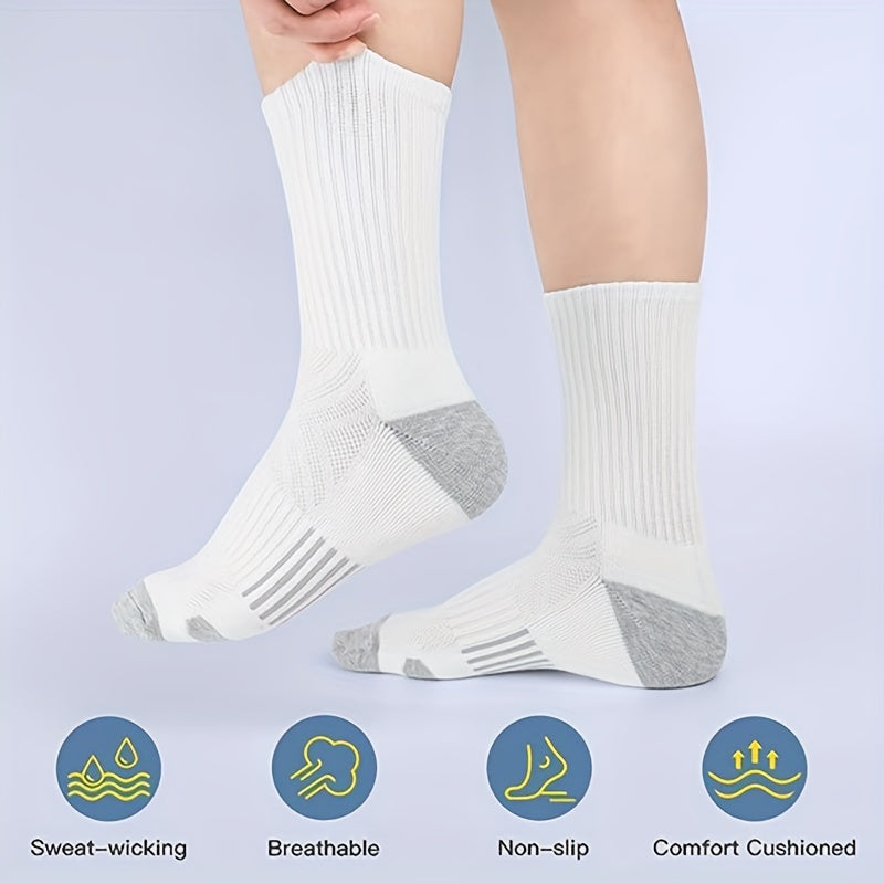 Men's Sports Crew Socks Cotton Cushioning Socks