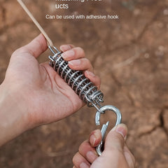 1pc Stainless Steel Spring High Strength Steel Spring For Camping Tent Rope