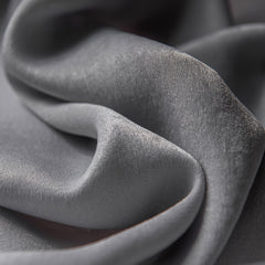 Grey Velvet Blackout Thermal Insulated Room Darkening Curtains