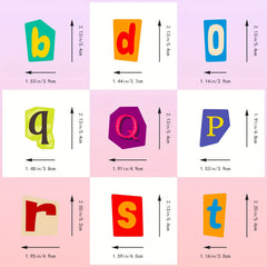 50pcs Cartoon English Letter Early Education Graffiti Stickers