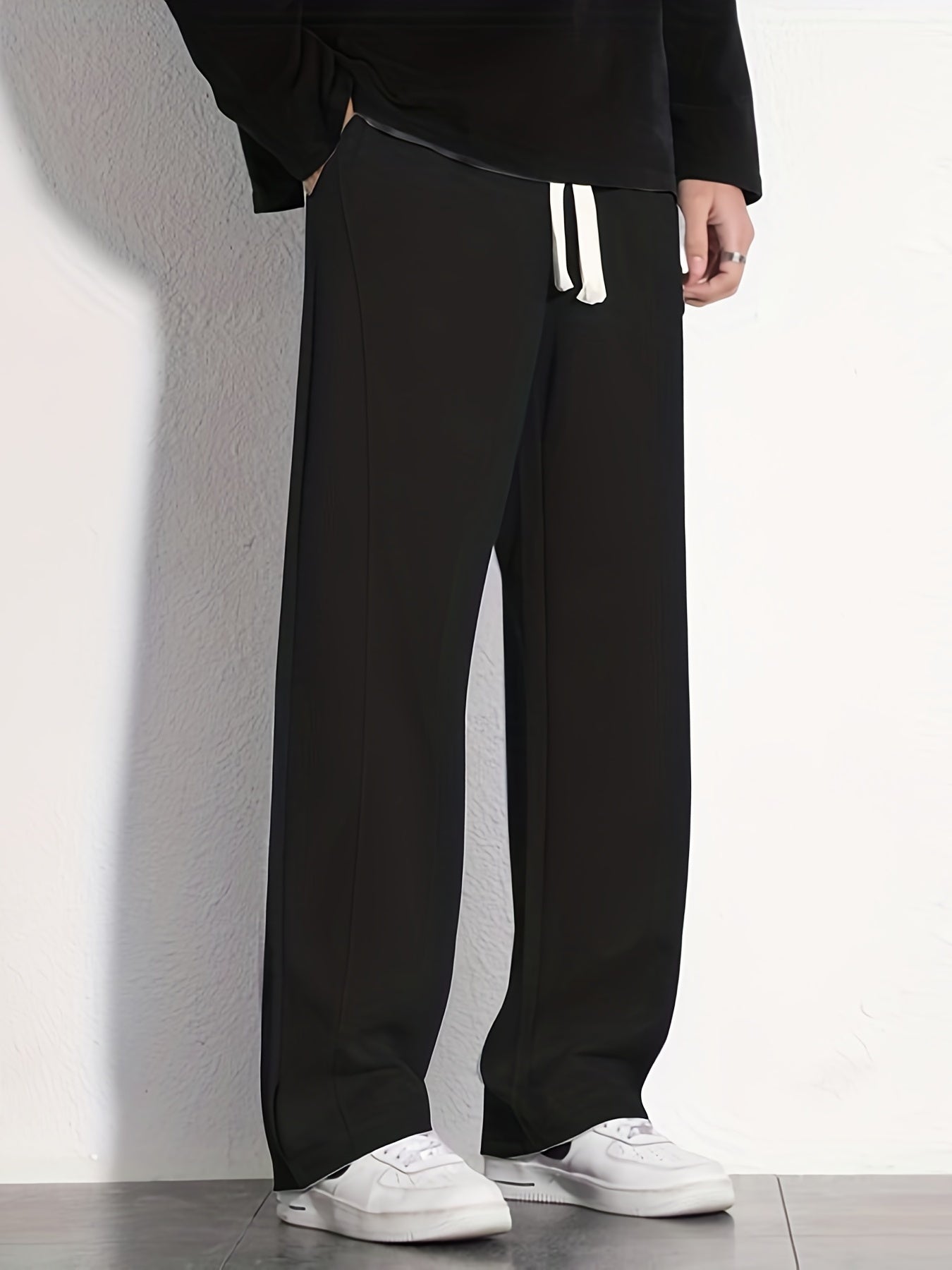 Casual Cotton Loose Fit Drawstring Pants Men's Spring Summer Outdoor