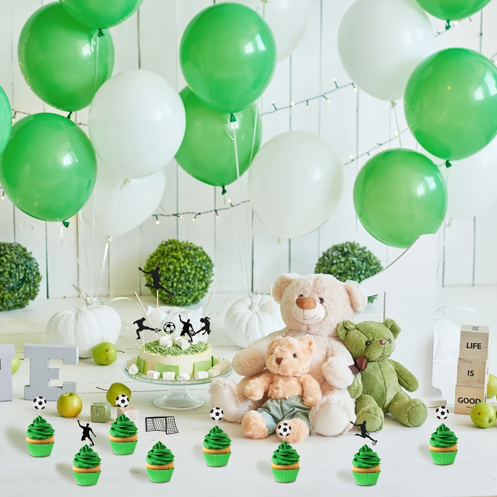 Football Birthday Party Cake Inserts Set DIY Props