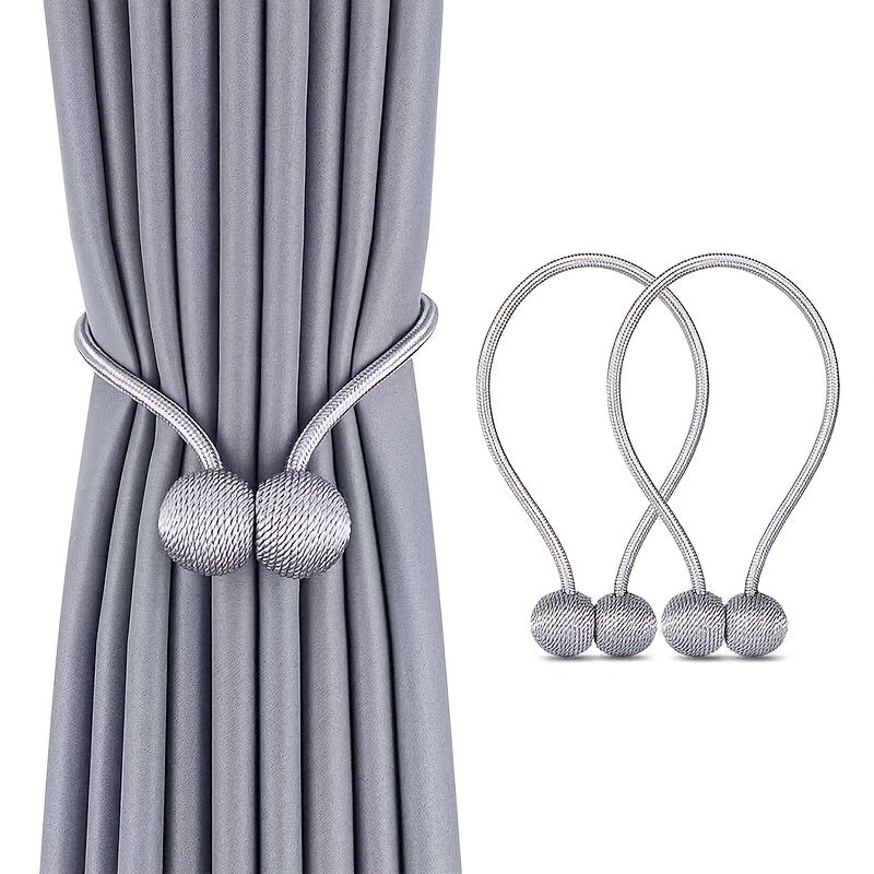 2pcs Magnetic Ball Curtain Tiebacks Curtain Tie Rope Curtain Accessory