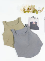 2pcs Square Neck Cami Tops Women's Lingerie