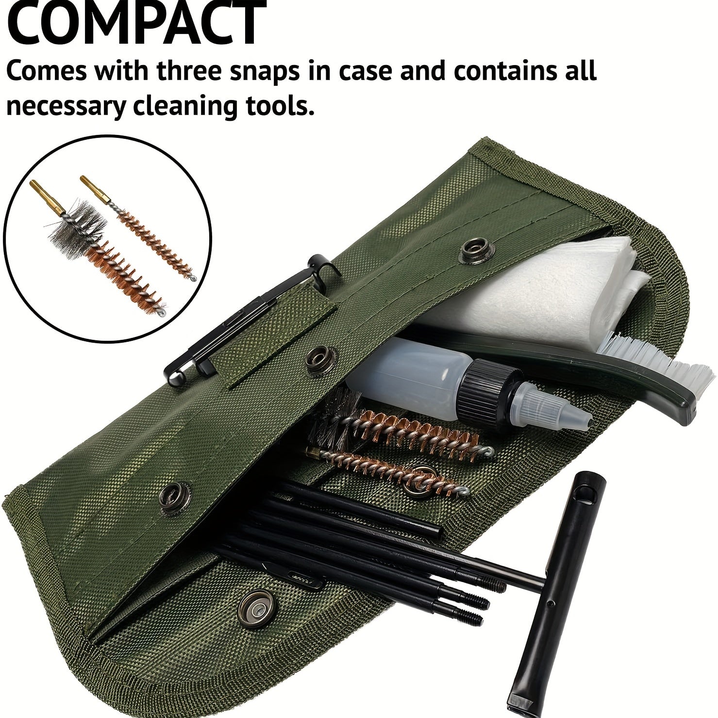 10 Piece Tactical Cleaning Kit 22 223 556 Cartridges Nylon Brush Pouch