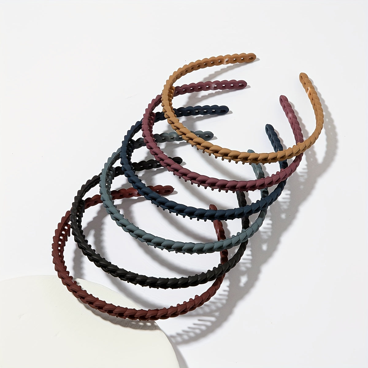 6PCS Multicolor Wavy Hair Band Plastic Headbands Hair Hoop Accessory