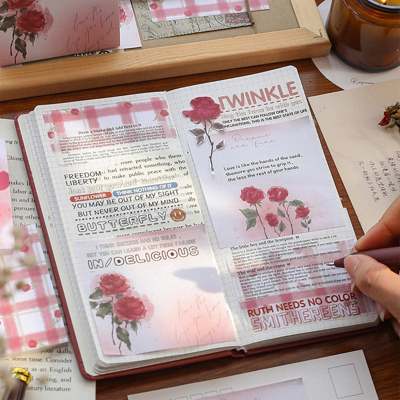 Rose Tulip Flower Printed Sticky Notes