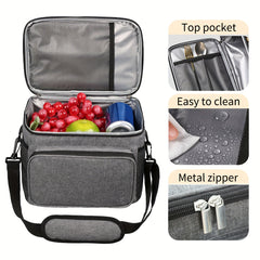 9L Outdoor Camping Lunch Bag Leak-proof Water Cooler Insulated Bag
