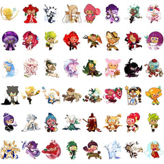 50pcs Cookie Run Kingdom Stickers Vibrant Character Designs Self Adhesive Decals