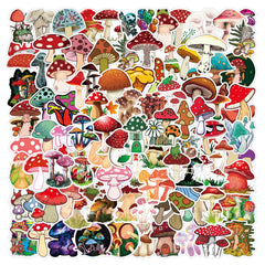 Mushroom Waterproof Stickers for Laptop Water Bottles Bumper