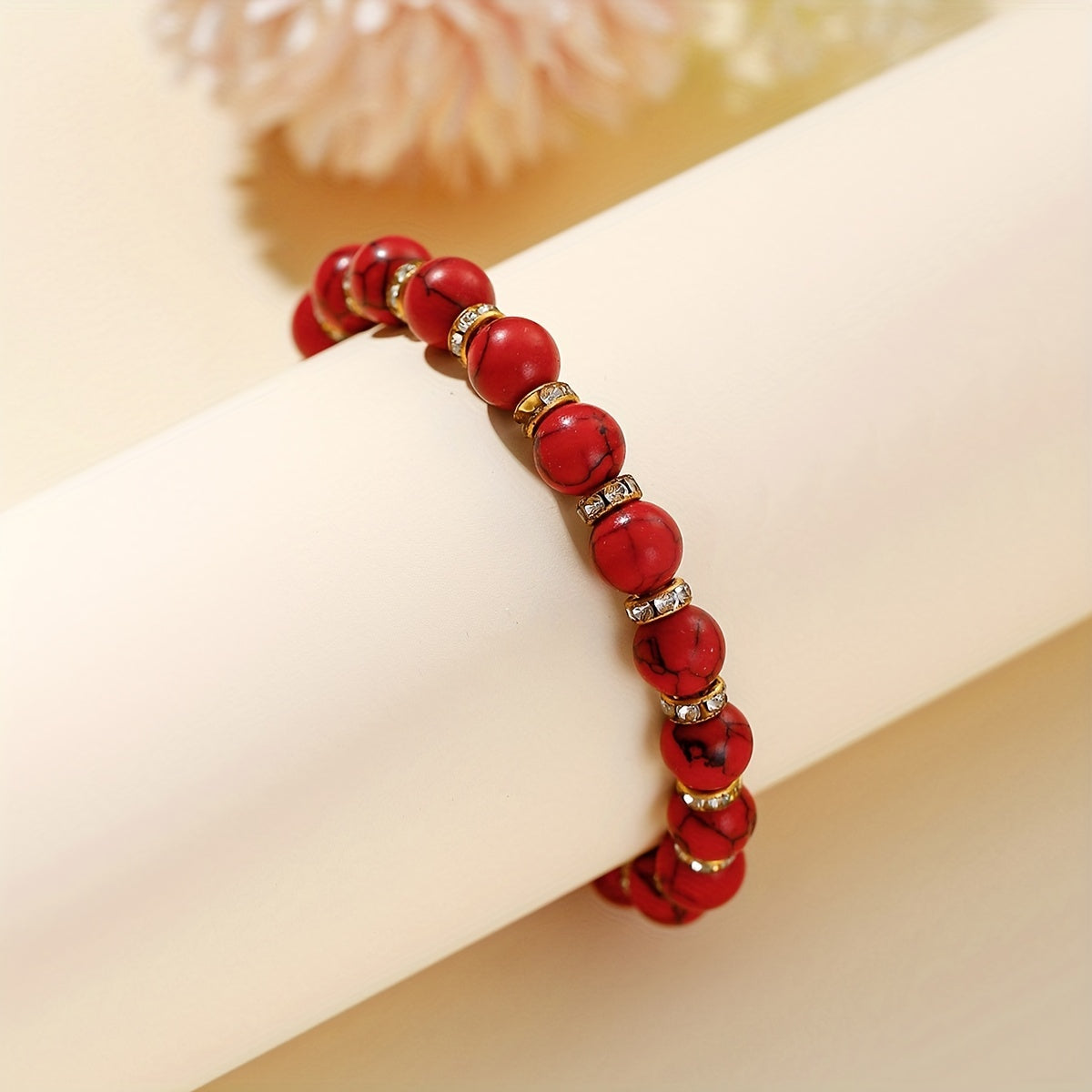 Men's Volcanic Stone Bead Bracelet