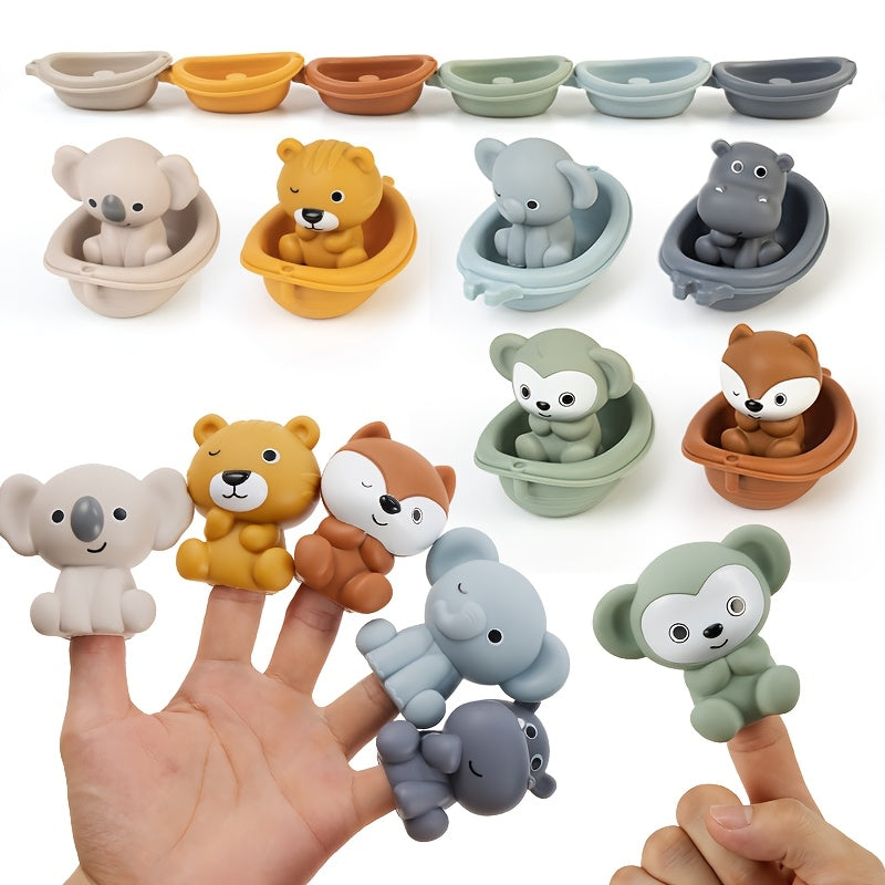 Stackable Bath Boats Toy for Kids & Toddlers Bathtub Water Play