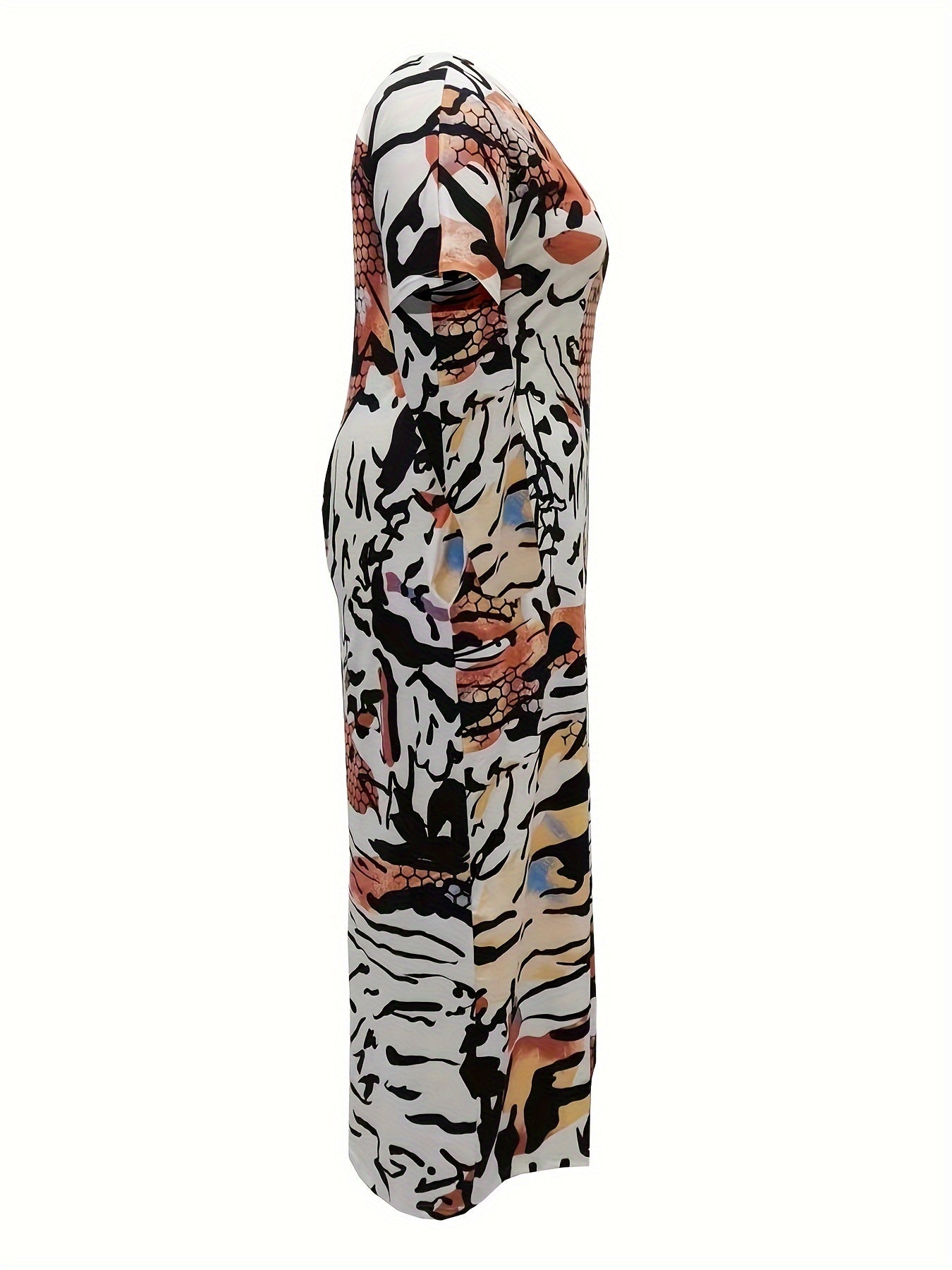  Graffiti Print Maxi Dress