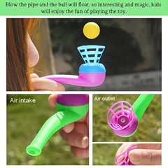 20pcs Floating Blow Balls Interactive Tube Toys Assorted Colors