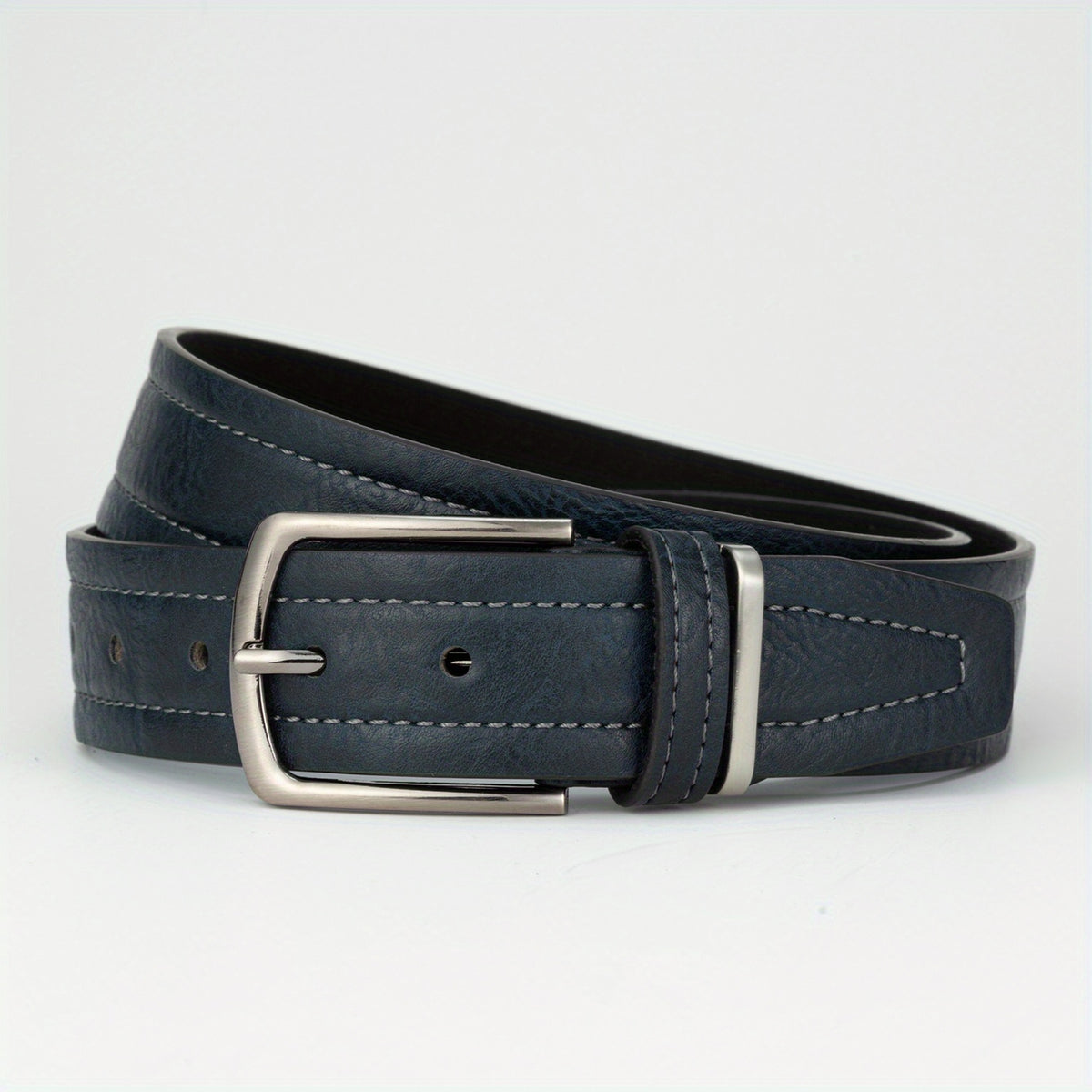 Men's Leather Belt Square Pin Buckle Accessories