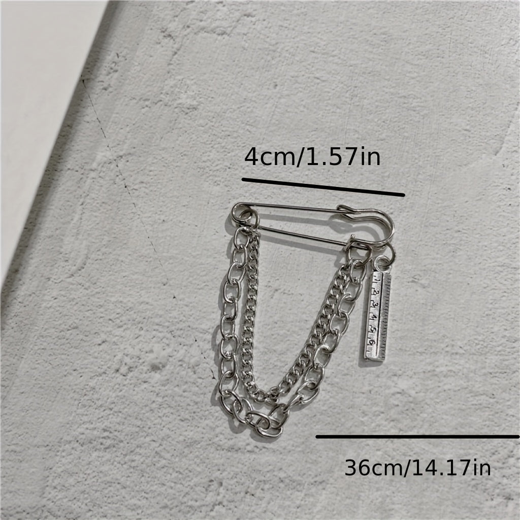 Minimalist Tassel Chain Brooch Pin