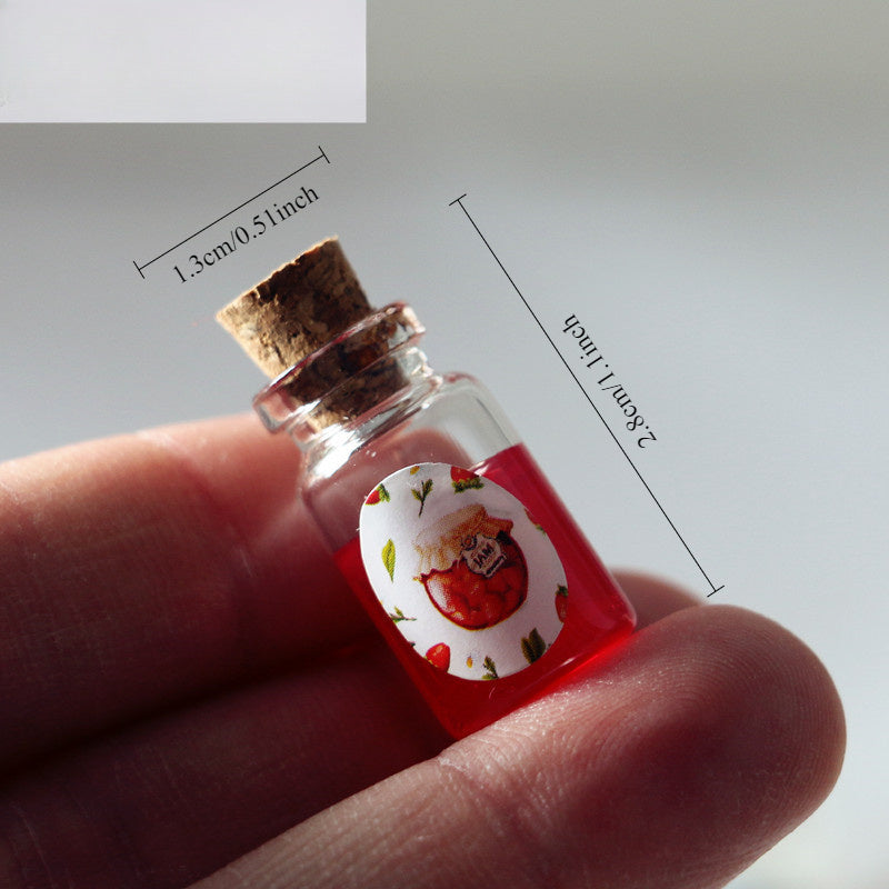 Immersive Milk Honey Strawberry Jam for Dollhouse Decoration Props