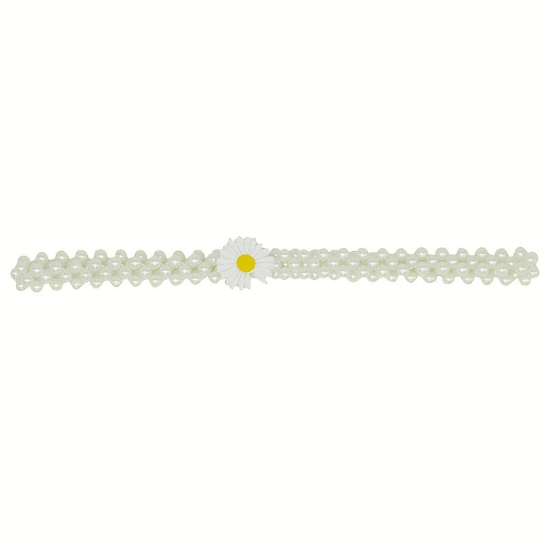 Elastic Waist Chain Sunflower Decor Hollow Out Belly Chain Girdle