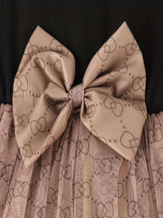 Girls Bow Tutu Dress For Party Holiday Outwear