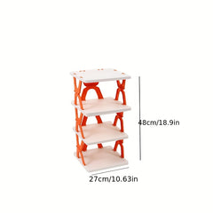 6pcs Folding Shoe Rack for Entryway Indoor Dormitory