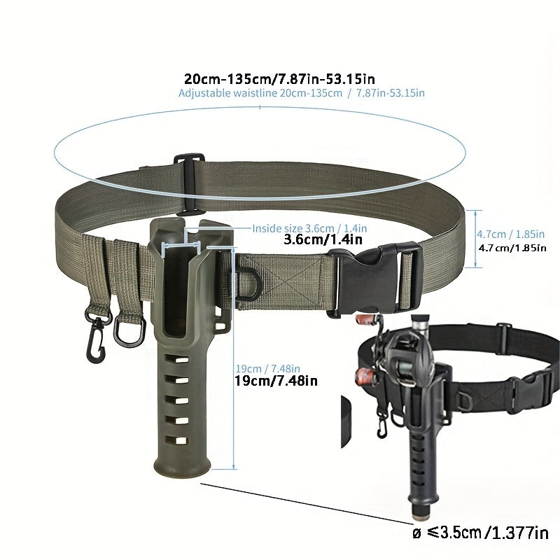 Fishing Rod Belt Waist Hanging Holder for Rod Inserting Device