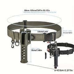 Fishing Rod Belt Waist Hanging Holder for Rod Inserting Device