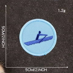 14pcs Cartoon Embroidery Patches Badges Round Ironing Stickers