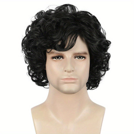 Men's Short Curly Wig for Daily Wear Party