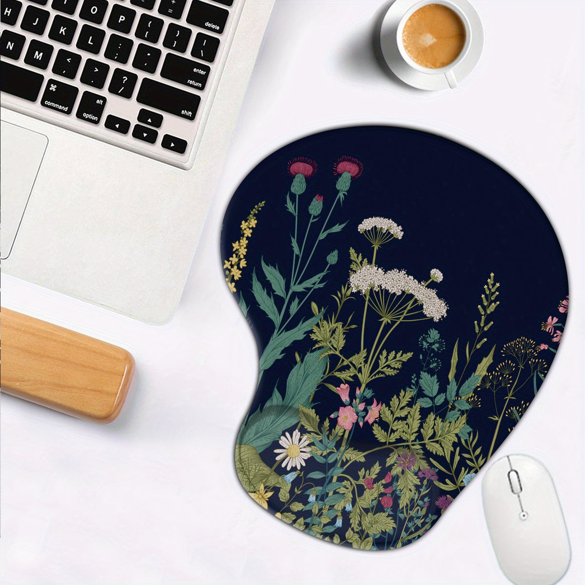 Ergonomic Mouse Pad Wrist Rest Set for Office Game - Sword Flower