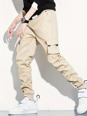 Men's Cargo Pants Loose Fit Drawstring Joggers