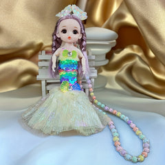 Mermaid Princess Necklace Doll Pendant Perfect Birthday Gift