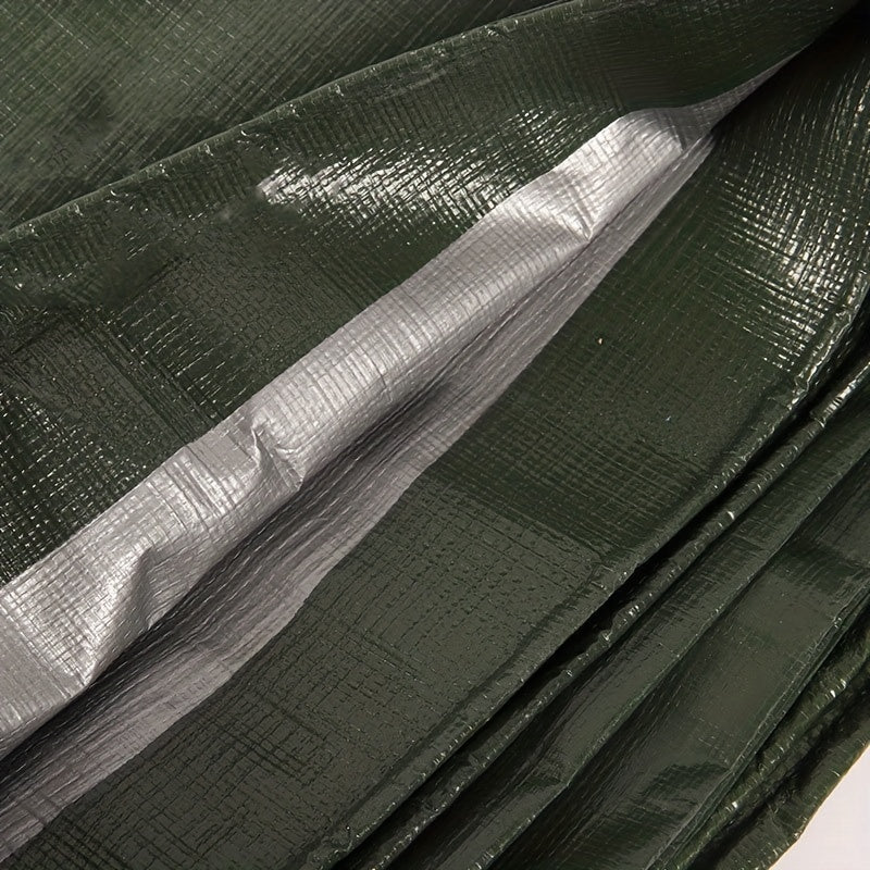 Green Silvery Tarp Heavy Duty Cover Grommets Dust Moisture proof Tarpaulin