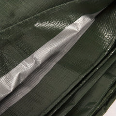 Green Silvery Tarp Heavy Duty Cover Grommets Dust Moisture proof Tarpaulin