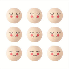 20pcs Large Hole Wooden Round Beads for DIY Decoration
