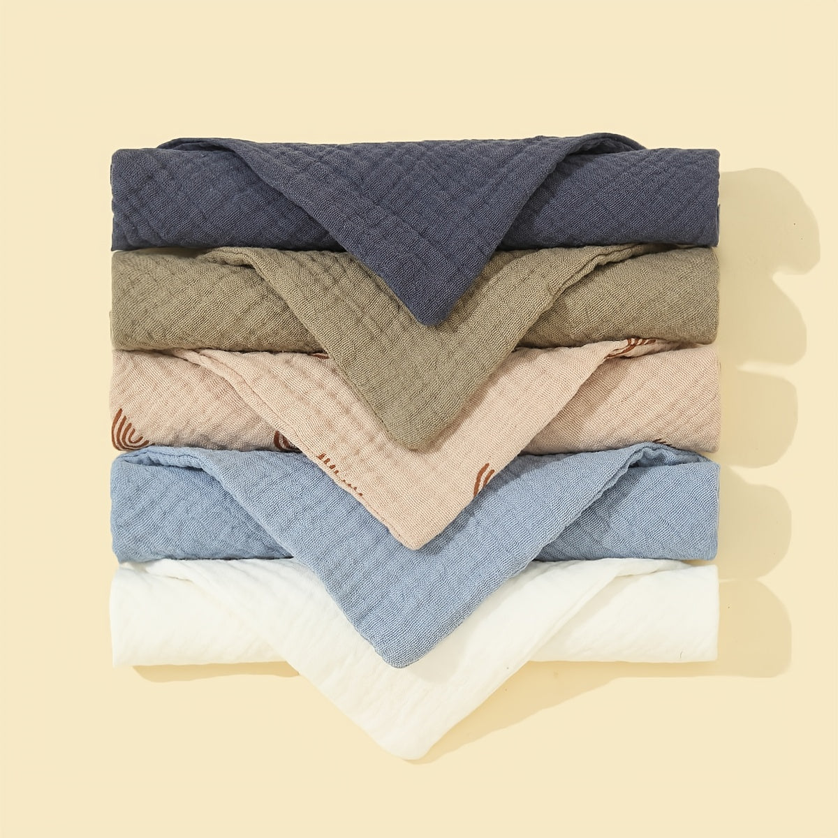 5 Pack Unisex Baby Bandana Bibs Solid Colors for Boys & Girls