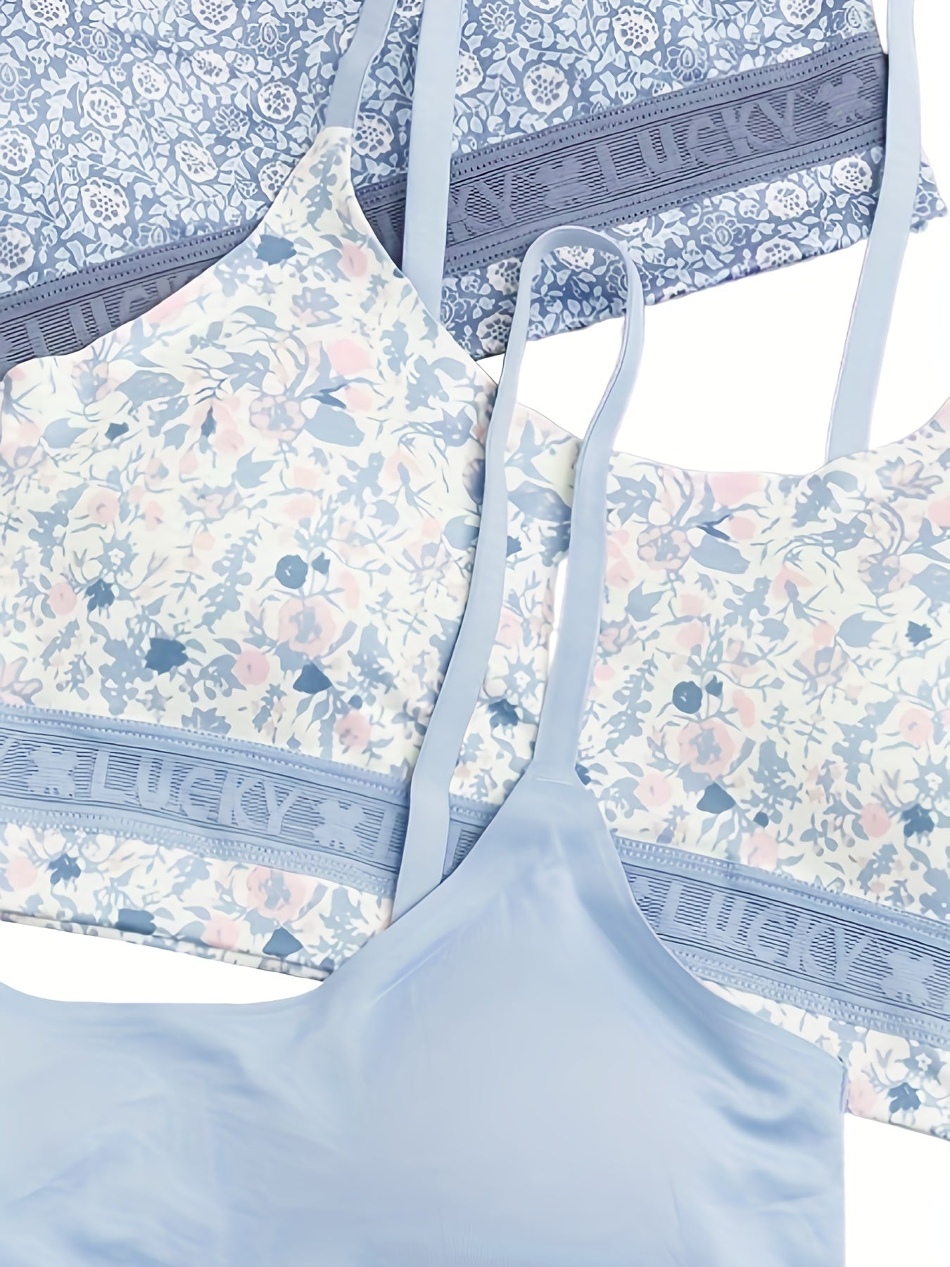 3pcs Seamless Wireless Cami Bra Set