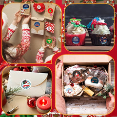 500pcs Cartoon Christmas Theme Gift Label Stickers Self adhesive Paste Stickers