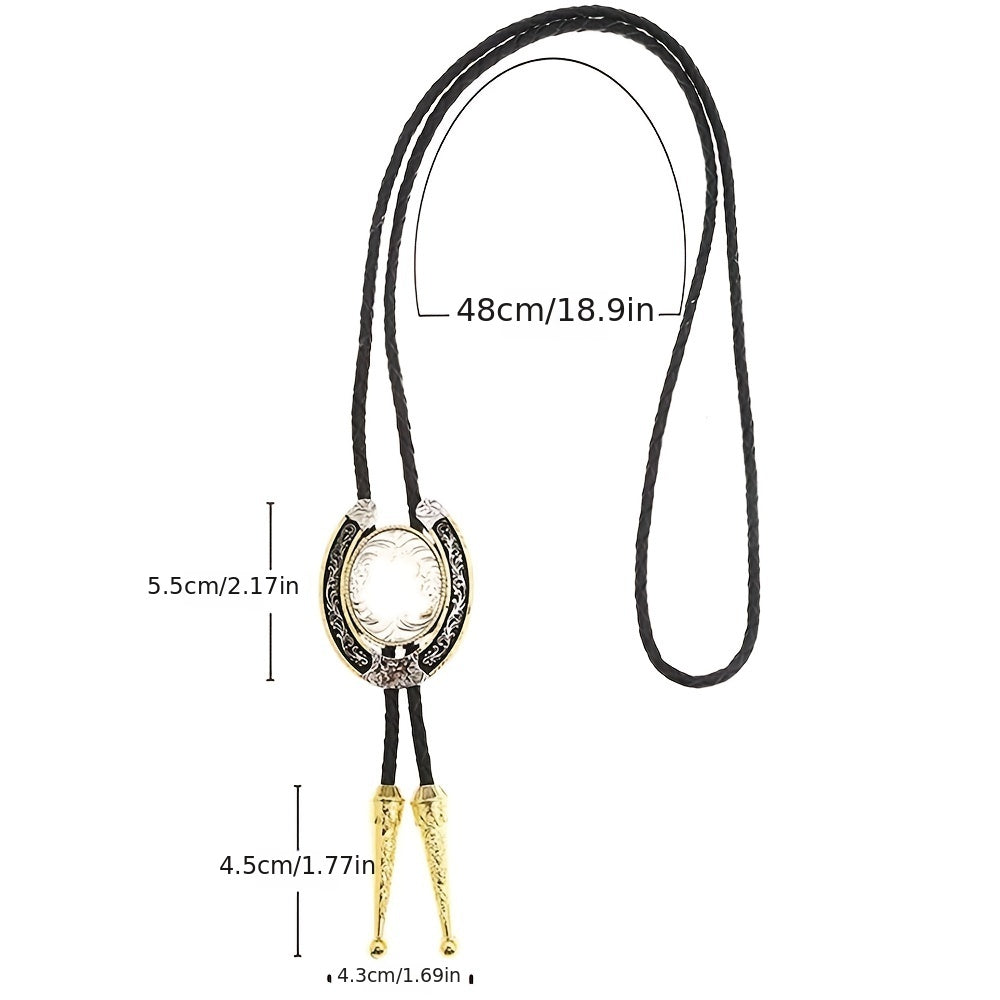Western Cowboy Zinc Alloy BOLO Tie Letter C Shirt Accessories