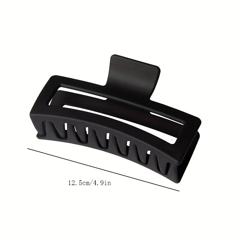 2pcs Oversized Rectangular Frame Hair Claw