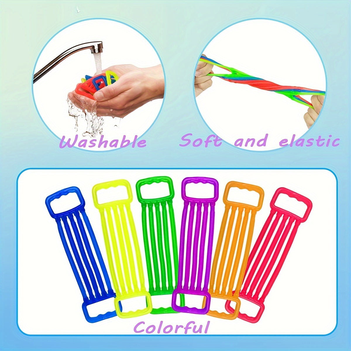 24pcs Stretchy Strings Fidget Toys for Stress Relief
