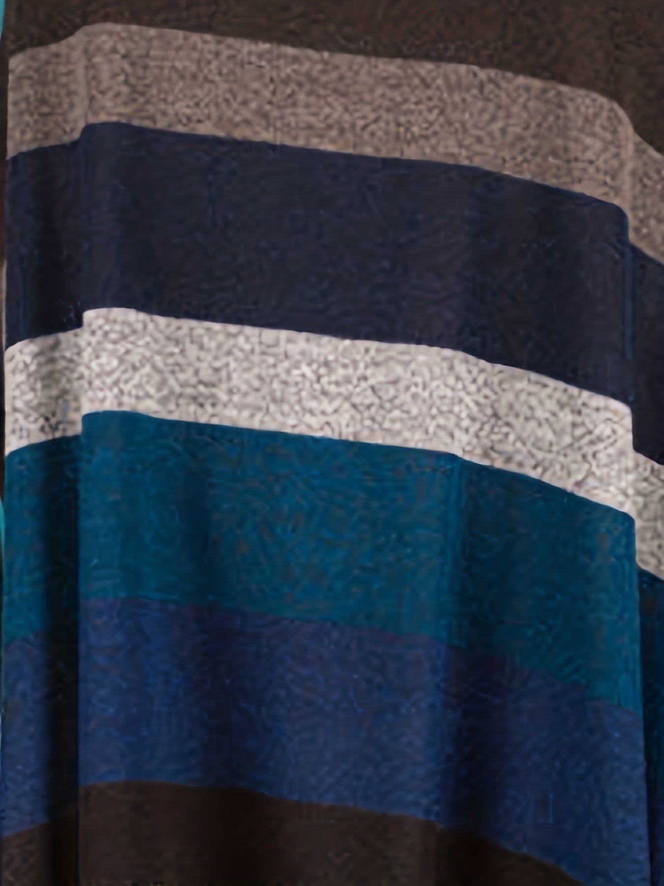  Colorblock Stripe Print Dress with Pockets