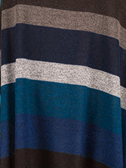 Colorblock Stripe Print Dress with Pockets